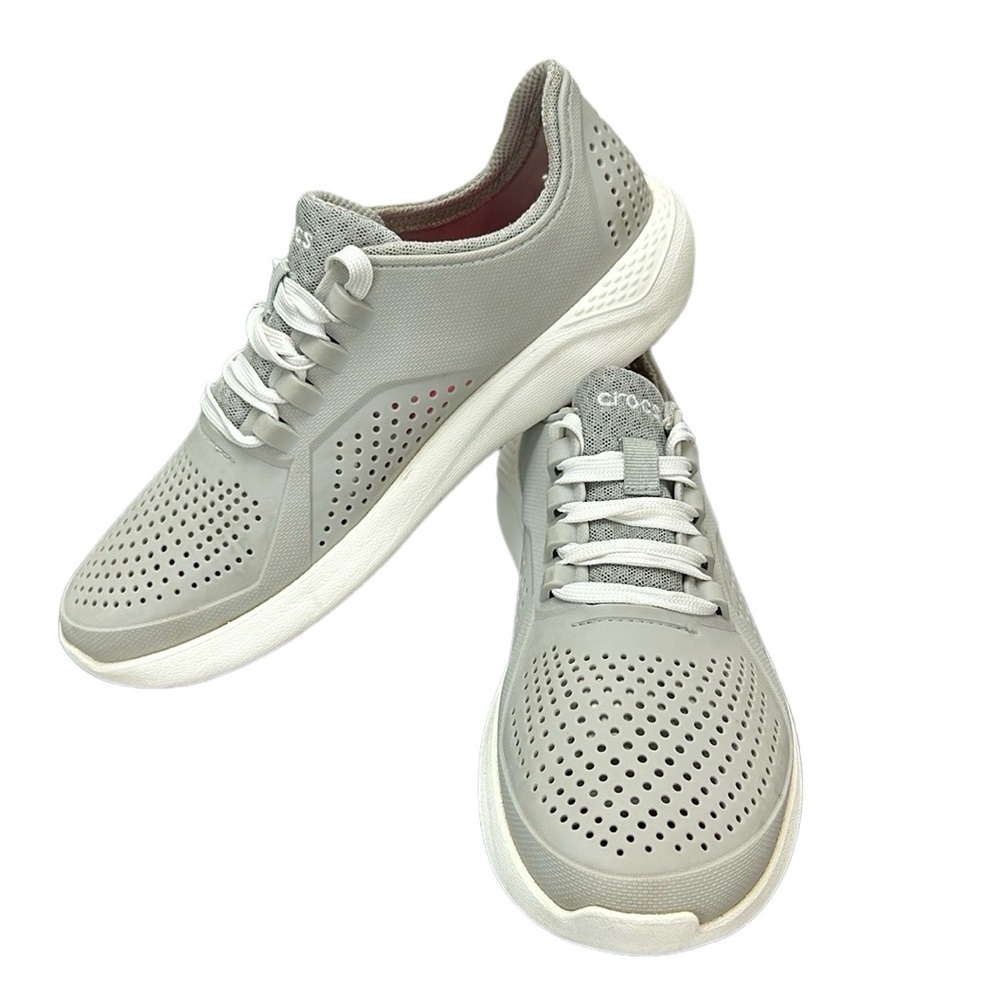 Crocs LiteRide Pacer Perforated Sneakers Womens 10 205234 Lightweight Lace Up